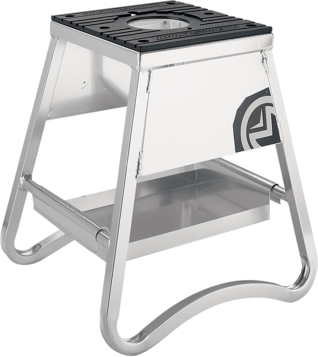 Moose Offroad Aluminum Bike Stand M212M - Stable Silver Motorcycle Support with Removable Tray