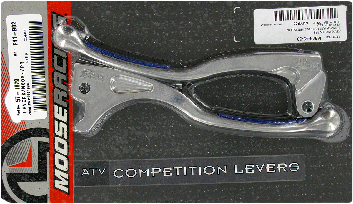 MOOSE OFFROAD Competition Grip Lever Set - Black (Part Number: 1ATYR63)
