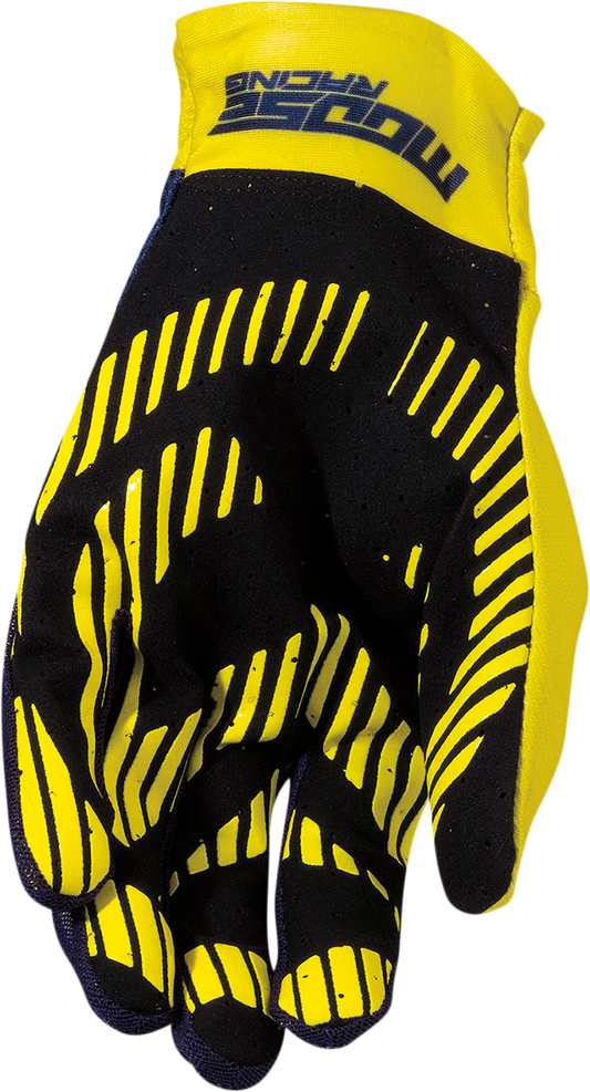 MOOSE OFFROAD MX2™ Gloves - Navy/Hi-Vis, Size XL, Part Number 3330-7037