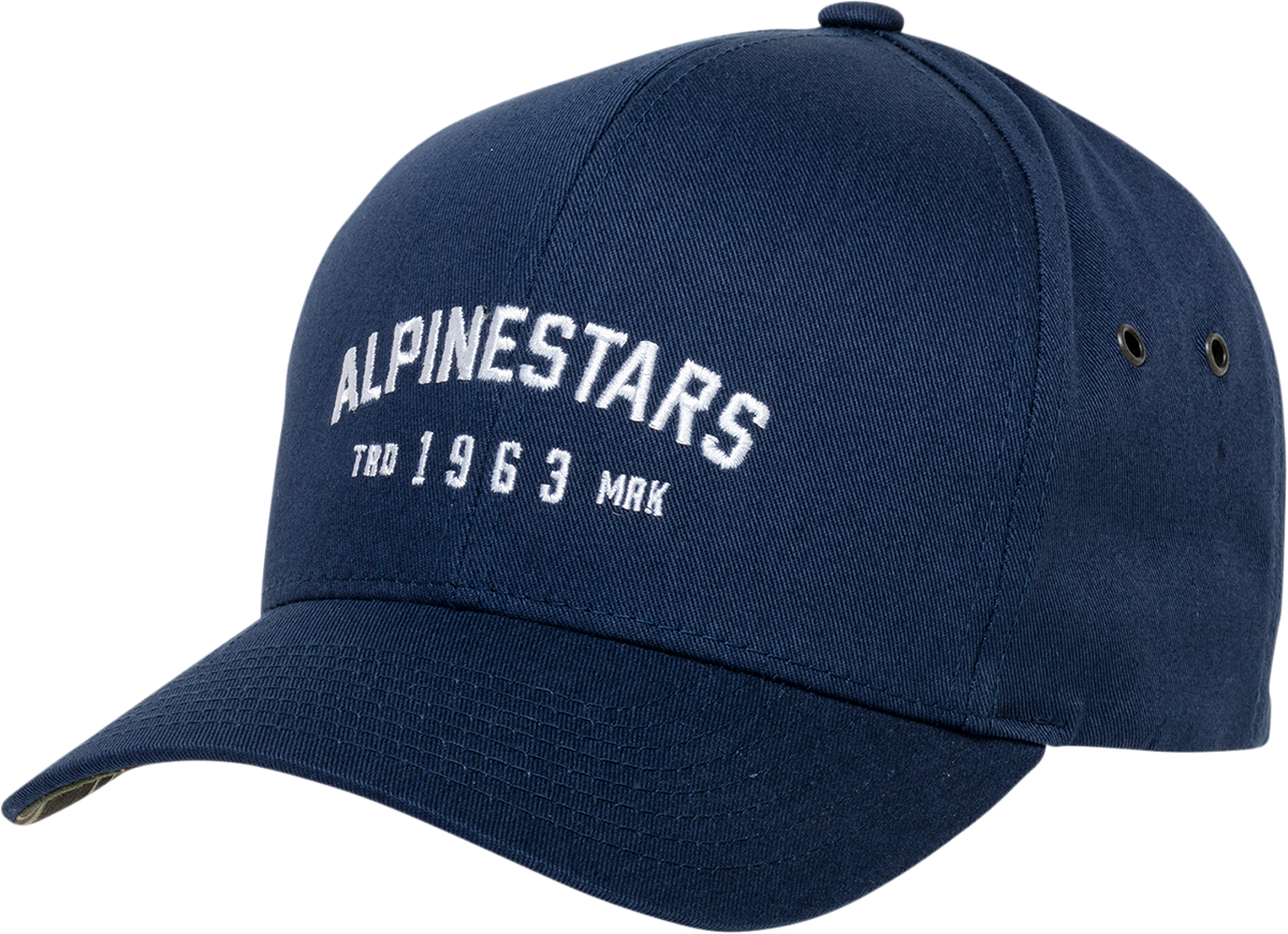Alpinestars Imperial Navy Hat with Camo Under Bill and Embroidered Logo - One Size
