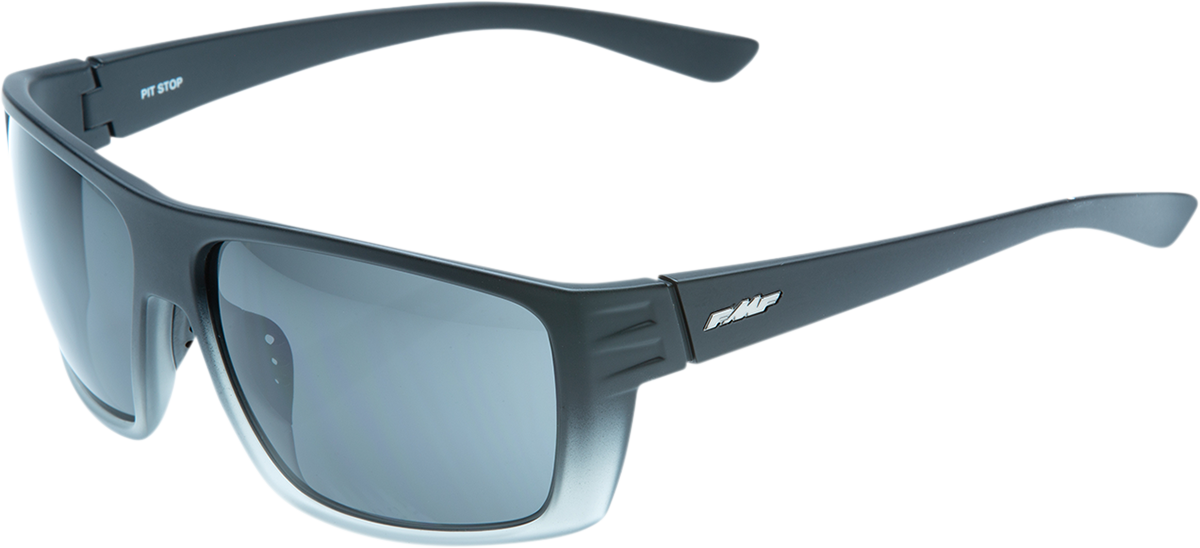 FMF Pit Stop Sunglasses Matte Black Fade with Smoke Lenses - Part Number F-61507-102-01