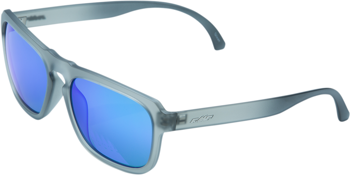 FMF Emler Sunglasses Matte Crystal Smoke with Blue Mirror Lenses (Part Number: F-61508-250-01)