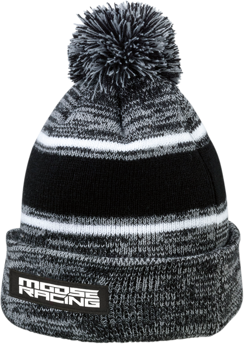 MOOSE OFFROAD Drift Knit Beanie - Black/Gray (Part No. 2501-2989)