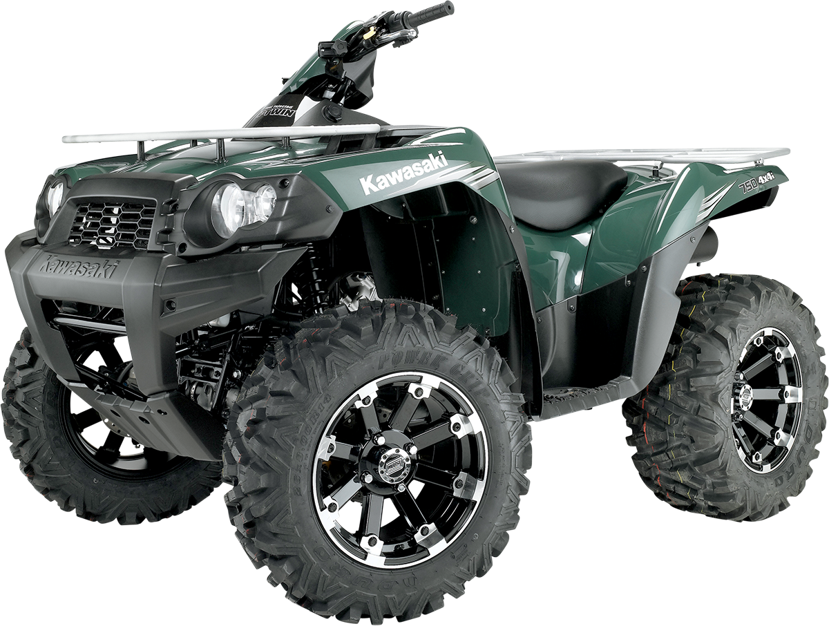 Moose Offroad 393X Front Wheel for ATV/UTV – 12x7 Inches, Black with Chrome Center Cap (Part #393127136GBML4)