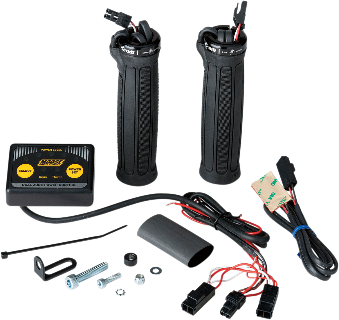 MOOSE OFFROAD Clamp-On Dual Zone Heated Grip Kit for ATVs - Part 215071