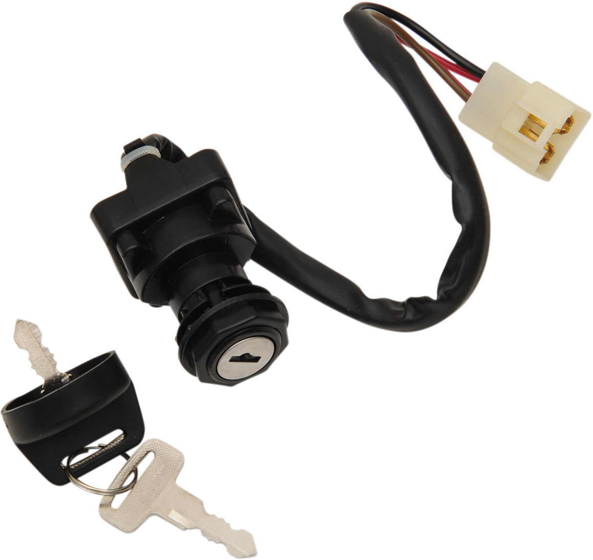 Moose Offroad Ignition Switch 100-3025-PU - OEM Replacement with Keys and Mounting Nut