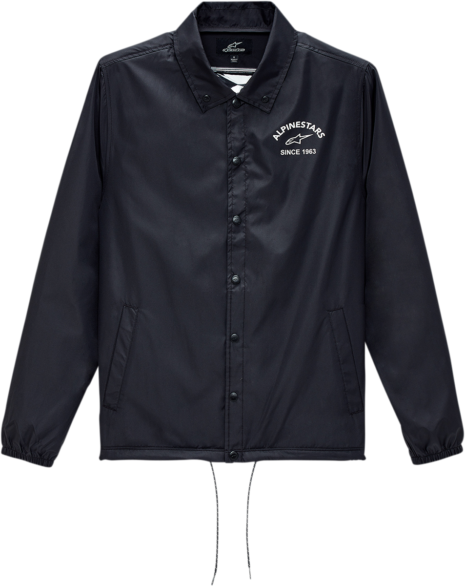 Alpinestars Garage Jacket - Black, XL - Lightweight Waterproof Polyester with Snap Collar and Logo Graphics