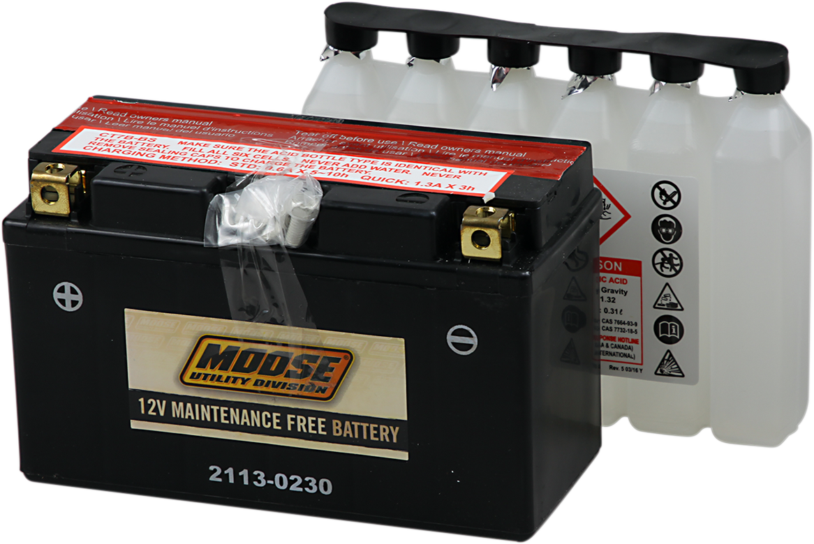 MOOSE OFFROAD AGM Battery - YT7B-BS (Part Number: MT7B-BS)