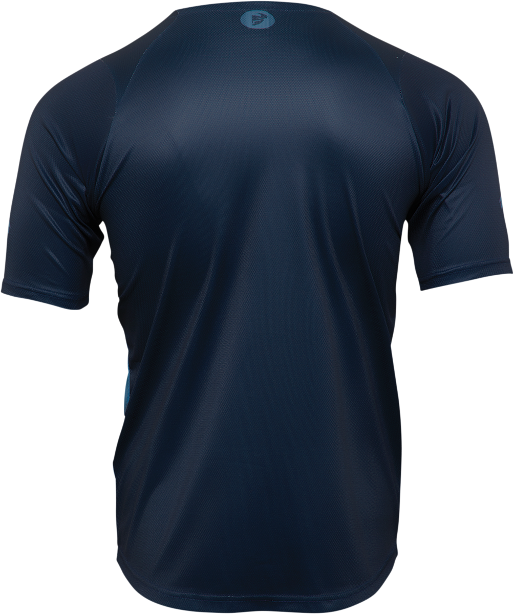 THOR Assist React Short-Sleeve Jersey - Midnight/Teal - XS, Part Number 5120-0180