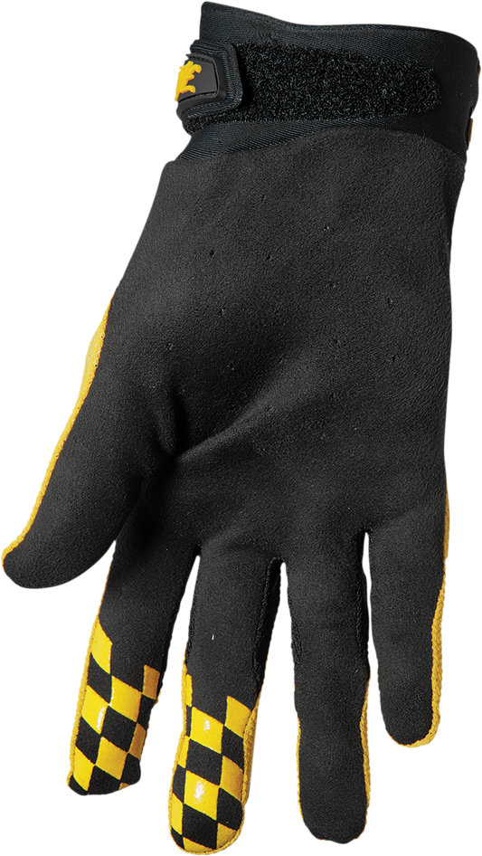 THOR Hallman Digit Gloves Black/Yellow - Small (Part Number 3330-6777)