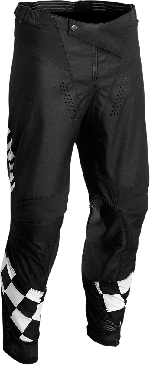 THOR Hallman Differ Cheq Pants – Black/White, US 38, Model 2901-9521