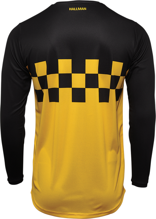 THOR Hallman Differ Cheq Jersey - Yellow/Black, Small - Part Number 2910-6587