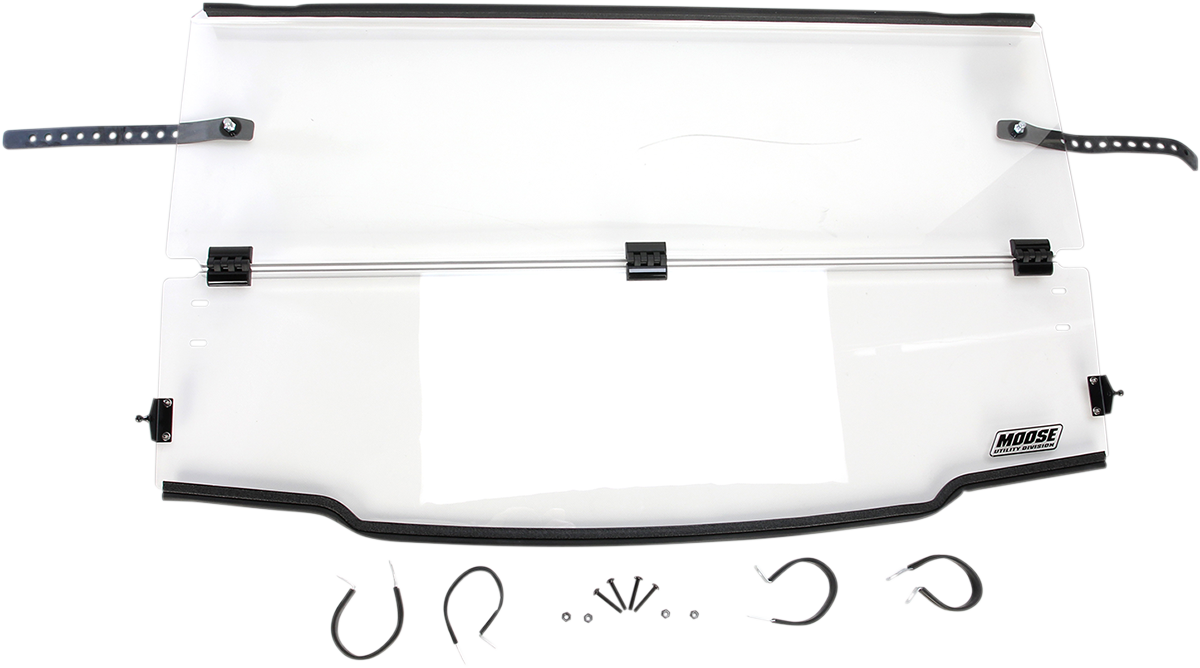 Moose Offroad Full Folding Windshield with Polished Finish - LEMA100-0026