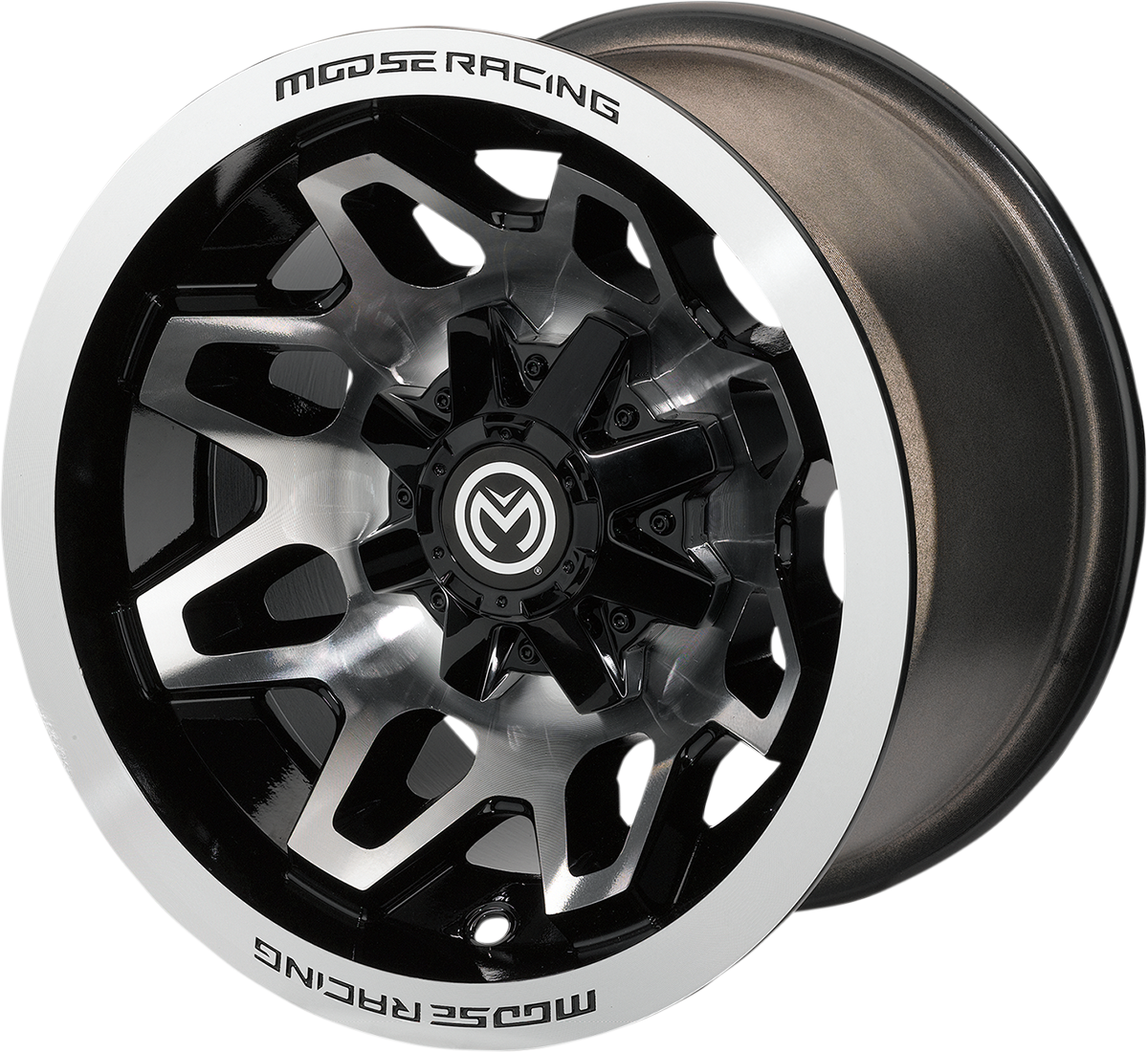Moose Offroad 416X Machined Black 14x8 Wheel for Front and Rear - Part 416M148156GBMF4