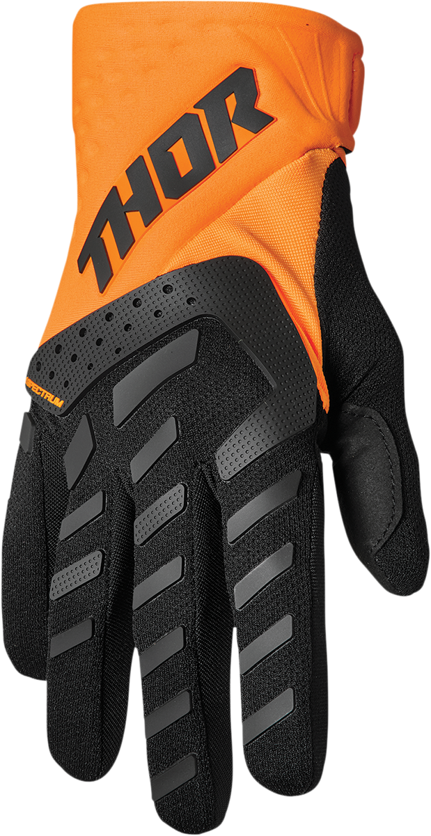 THOR Spectrum Gloves Small by THOR - Orange and Black, Part Number 3330-6844