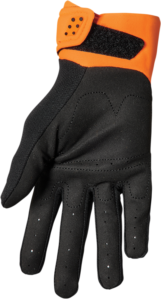 THOR Youth Spectrum Gloves - Orange/Black, Large | Part Number 3332-1616