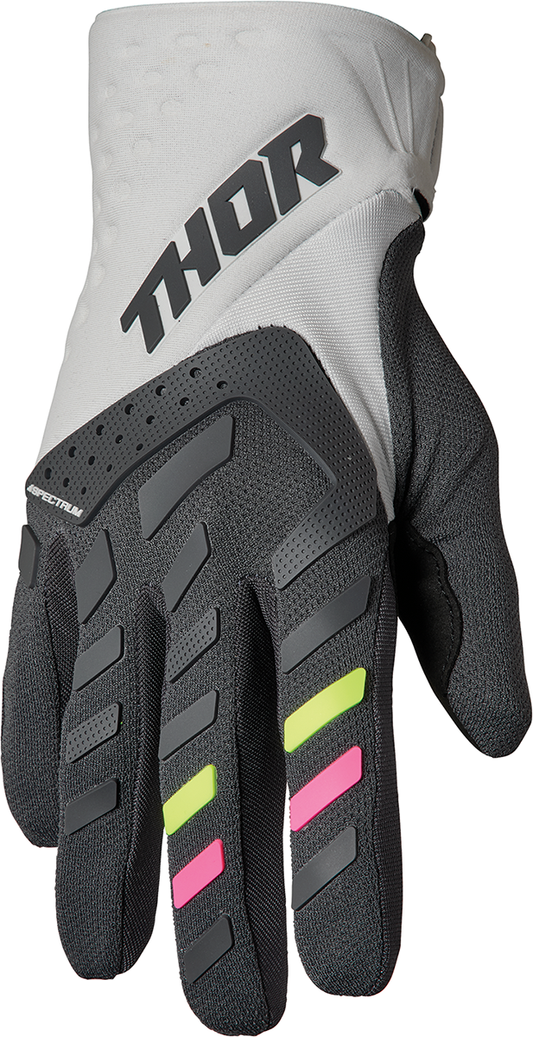 THOR Women's Spectrum Gloves XL by THOR - Light Gray and Charcoal, Part #3331-0206