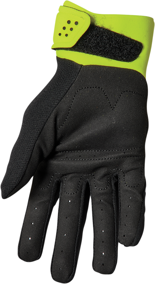 THOR Youth Spectrum Gloves - Black/Acid, Medium (Part No. 3332-1620)