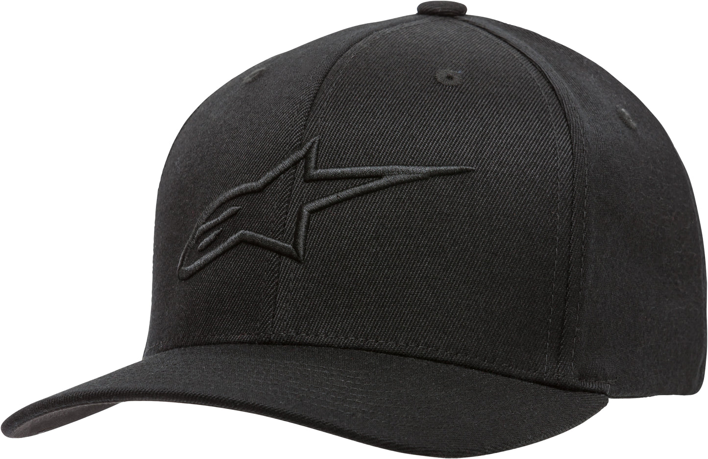 Alpinestars Ageless Curve Hat Black/Black Large/X-Large with Flex Back and Embroidered Logo