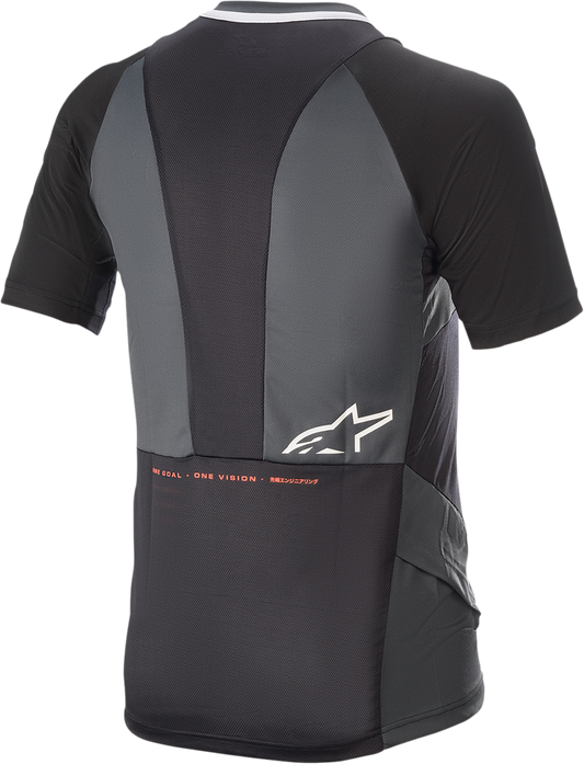 Alpinestars Drop 8.0 Short-Sleeve Jersey for Enduro Riding - Medium, Black/Coral - Part 1766621-1793-MD