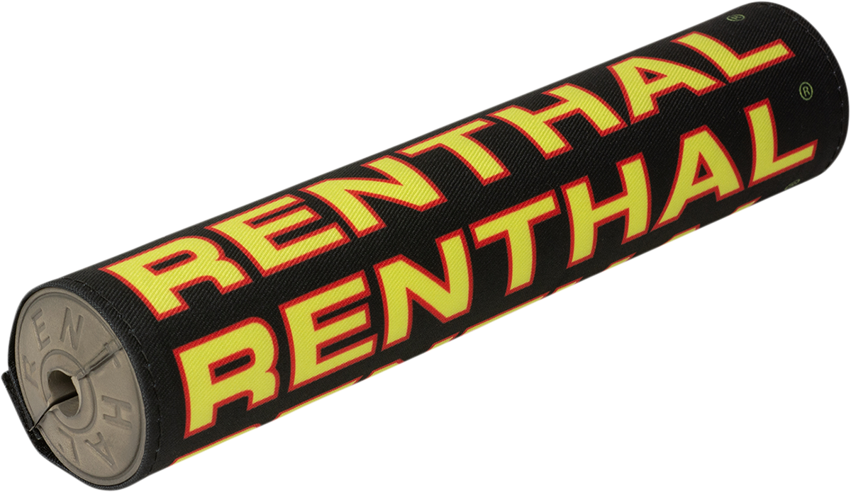 Renthal Vintage SX Crossbar Pad P355 - Black, Red & Yellow for 7/8" Motocross Handlebars