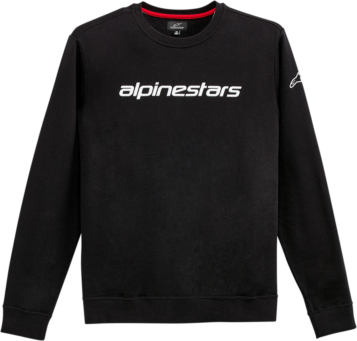 Alpinestars Linear Crew Fleece in Black/White - 2XL, Part Number 12125132410202X
