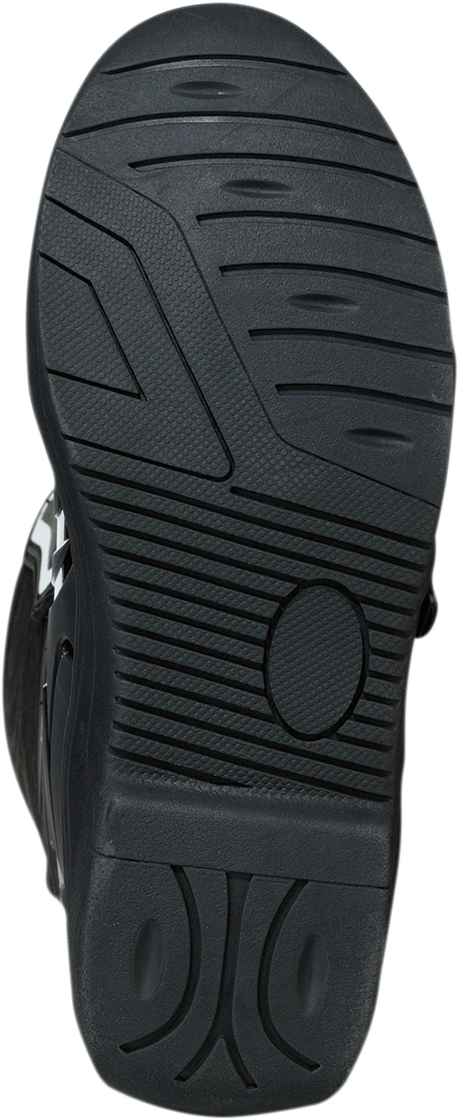 Moose Offroad M1.3 Boots Size 7 - Black/White with Reinforced TPU Plates and Synthetic Leather Upper