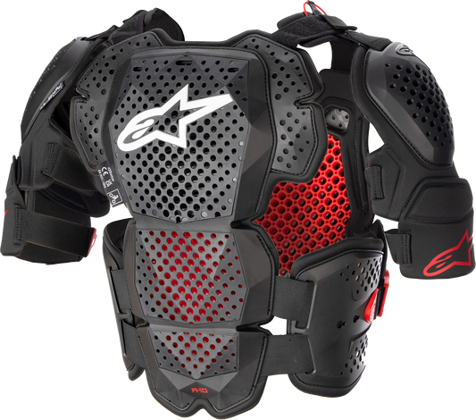 Alpinestars A-10 v2 Full Roost Guard Black/Red XL/2XL - Part Number 6700523-1431XL2