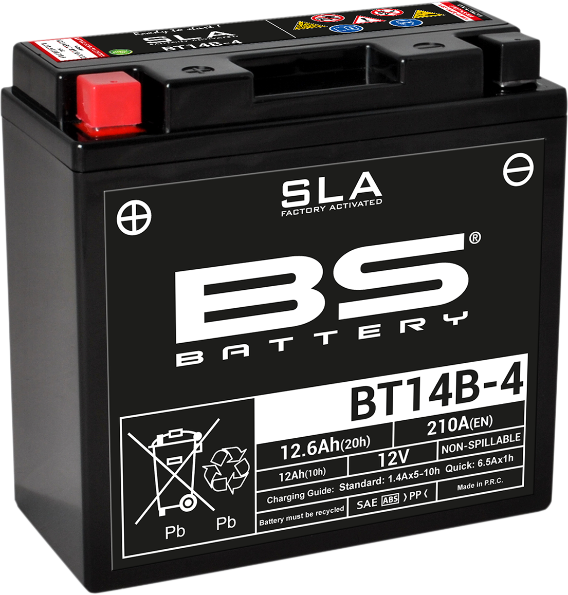 BS BATTERY BT14B-4 (YT) 300644 AGM Sealed Lead-Acid Battery for Reliable Power