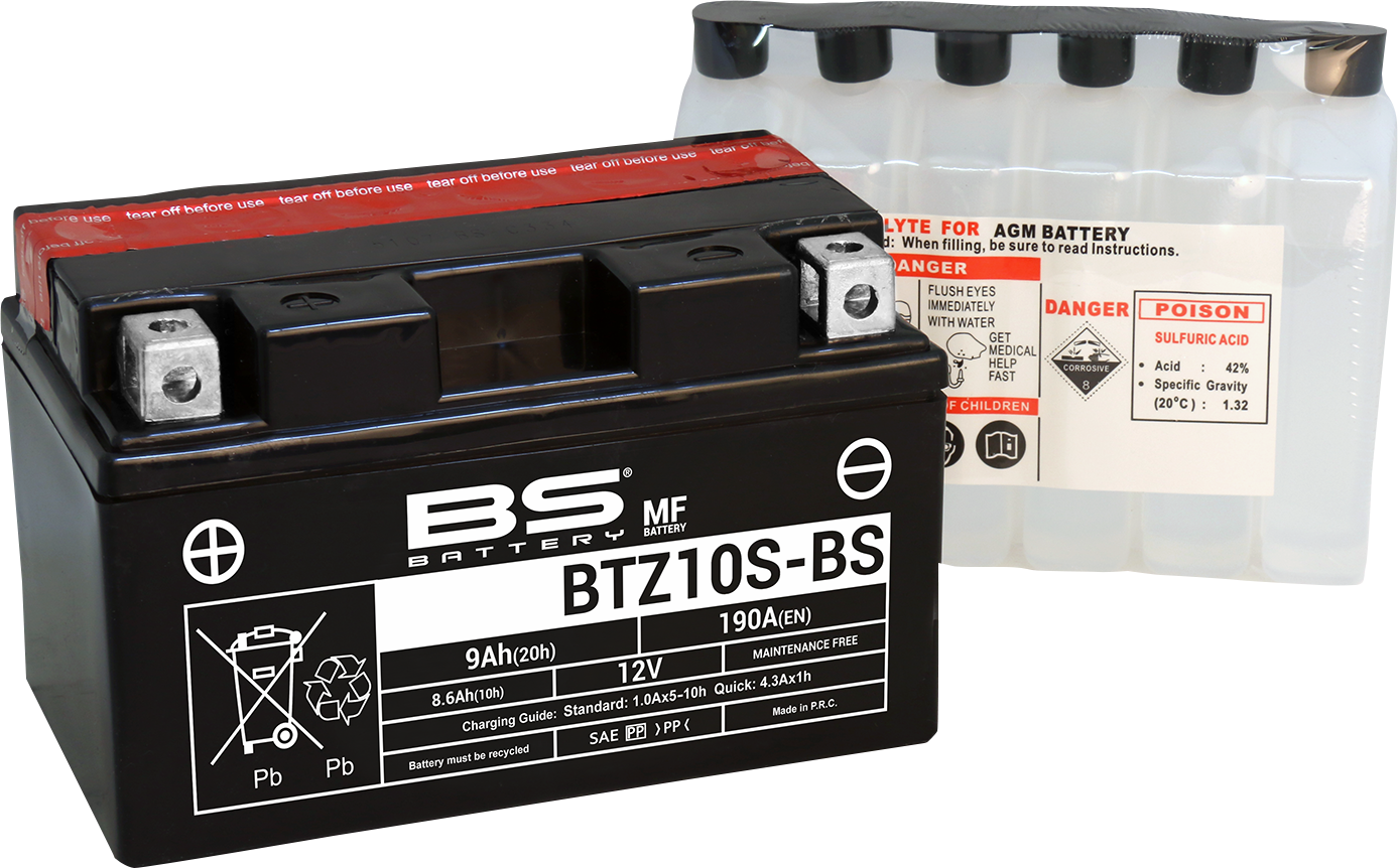 BS Battery BTZ10S-BS (YTZ) 300696 Maintenance-Free Sealed Lead Acid Battery