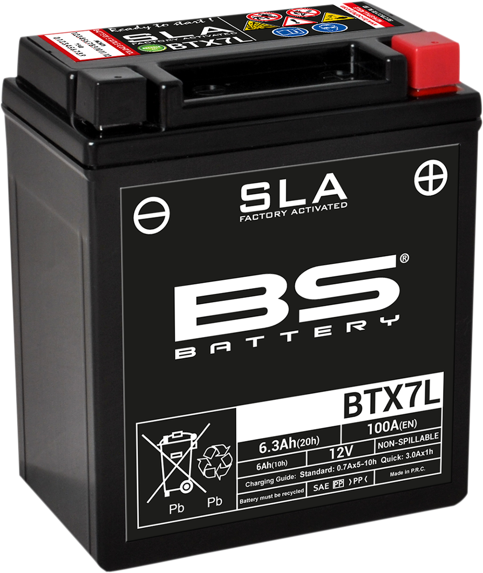 BS BATTERY BTX7L (YTX) AGM Motorcycle Battery - Model 300673