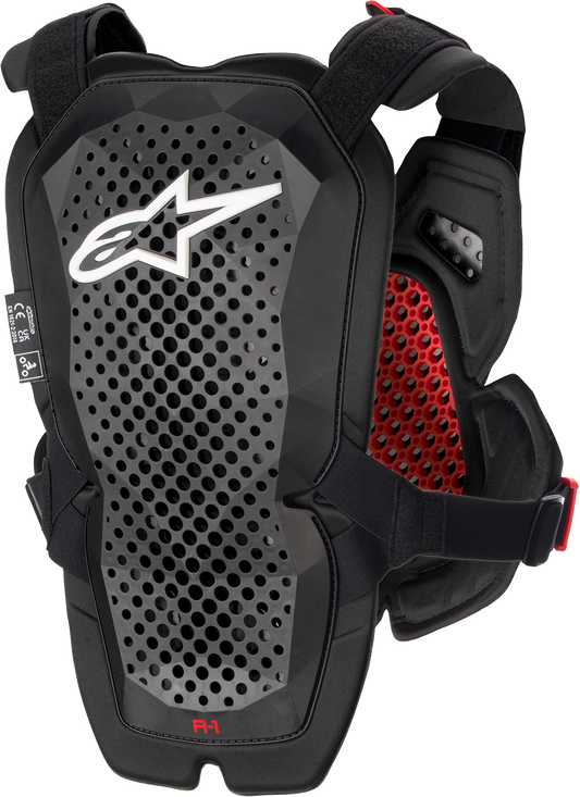 Alpinestars A-1 Pro Chest Guard M/L by Alpinestars - Anthracite, Black, and Red