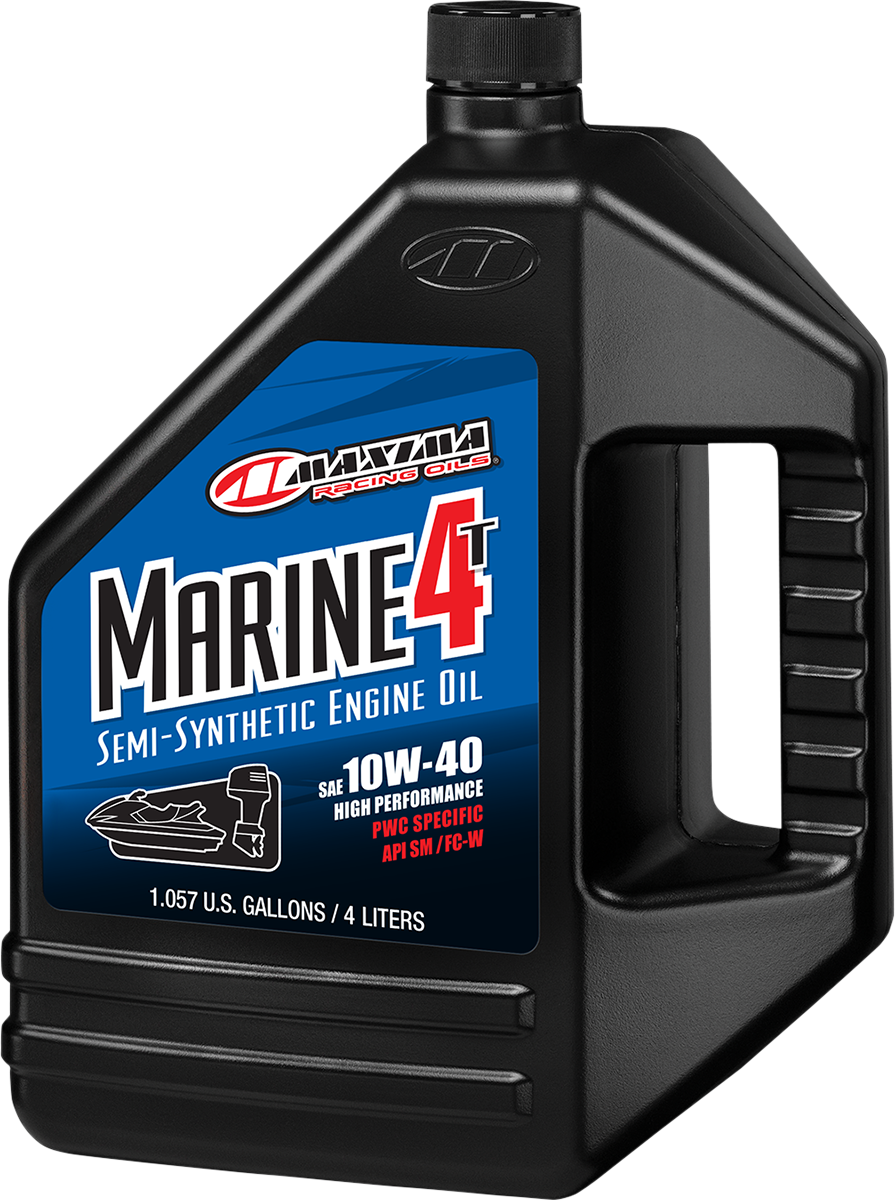 MAXIMA RACING OIL Marine Synthetic Blend 4T Engine Oil 10W-40 (4 Liters) – Part No. 30-529128