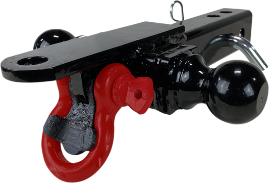 MOOSE OFFROAD Four-Way Hitch - 2-Inch EHITCH-4 with Integrated Towing Shackle