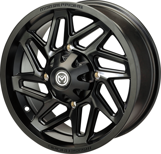 Moose Offroad 361X Front Wheel - Black Finish, 12x7 Inch, 4/156 Bolt Pattern, 4+3 Offset - Part #361MO127156MB4