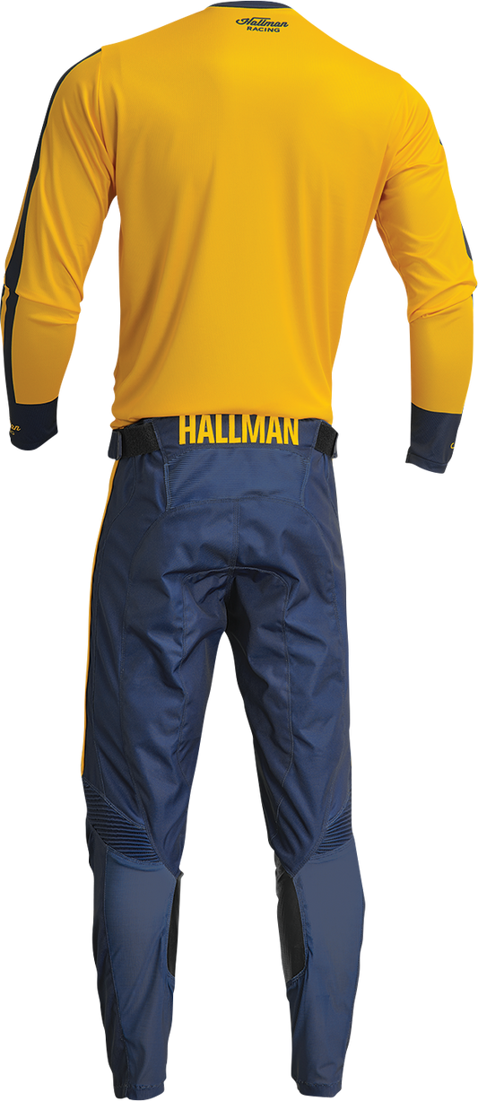 THOR Hallman Differ Roosted Jersey - Lemon/Navy XL (Part Number 2910-7124)