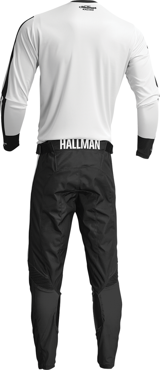 THOR Hallman Differ Roosted Jersey - White/Black Small (Part No. 2910-7115)