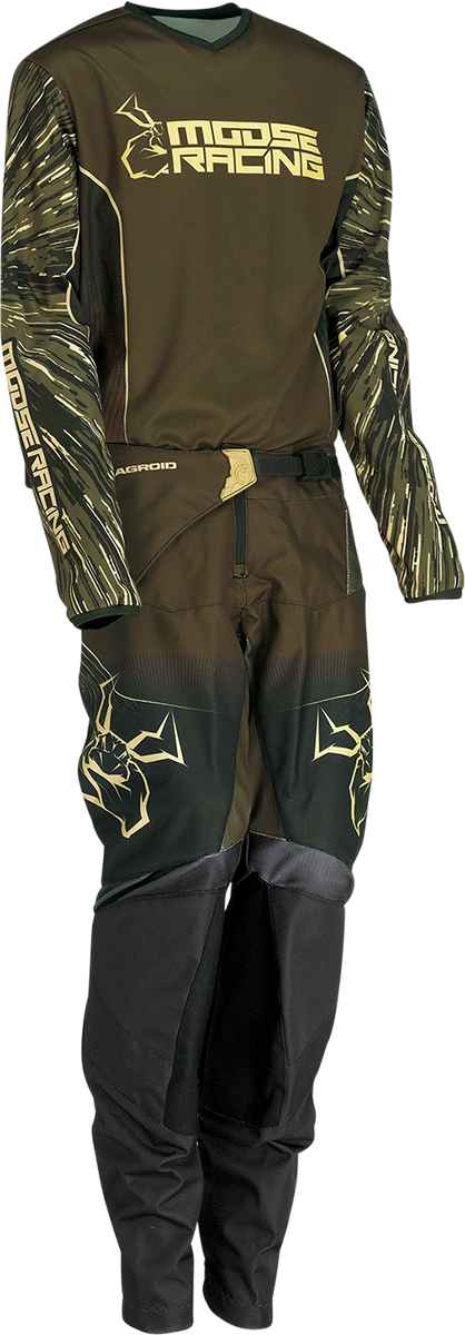 Moose Offroad Youth Agroid Pants - Olive/Tan, US 28, Part No. 2903-2290