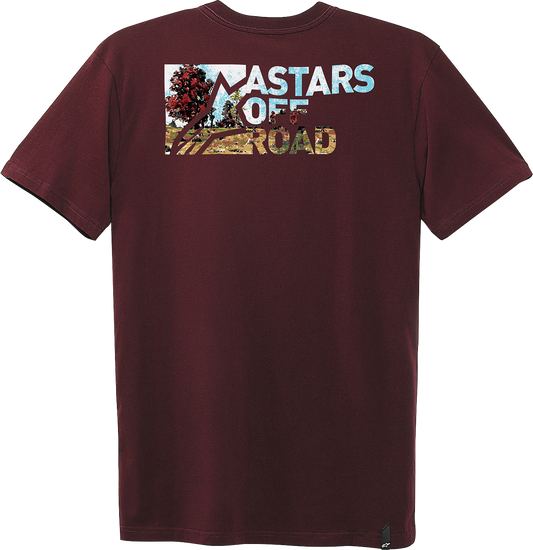 Alpinestars Painted T-Shirt - Maroon Large (Part# 1232-72224-838L)