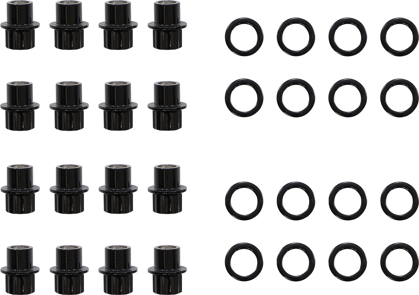 MOOSE Offroad Carbon Fiber Wheel Lug Nuts - Steel, 3/8"-24 - Pack of 16 (Part Number: LNBOET3824ASTKT)