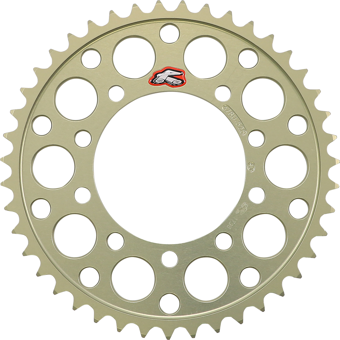 Renthal Rear Sprocket - Aluminum 43 Tooth for Aprilia - Part #478U-525-43P-HA