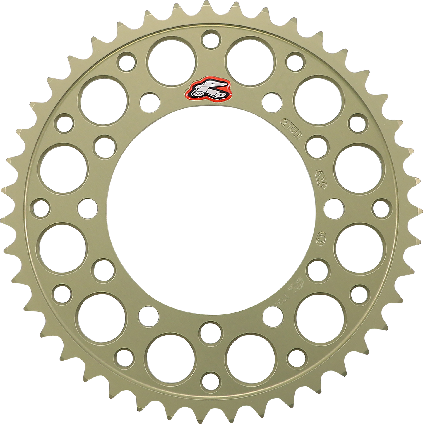 Renthal 210U-525-43P-HA Aluminum Rear Sprocket for Suzuki and Yamaha, 43 Tooth