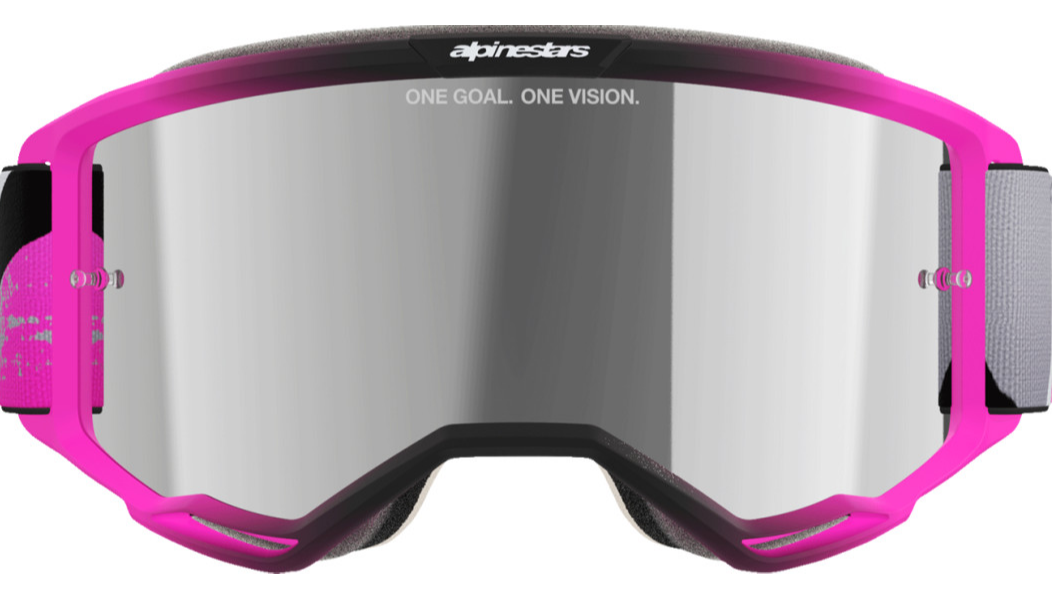 Alpinestars Vision 5 Goggle Lahnd Iron Pink Fluo Mirror Silver Lens 5100626-9284-O/S
