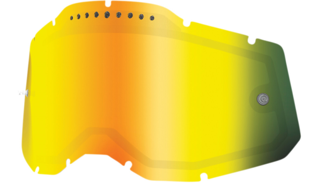 100% Accuri 2/Racecraft 2/Strata 2 Lens - Dual Pane - Vented - Gold Mirror 59083-00004