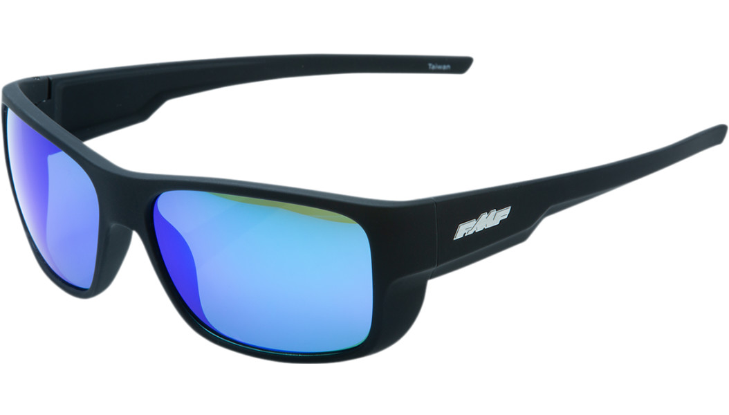 FMF Throttle Sunglasses - Matte Black - Blue Mirror Lens F-61501-250-01