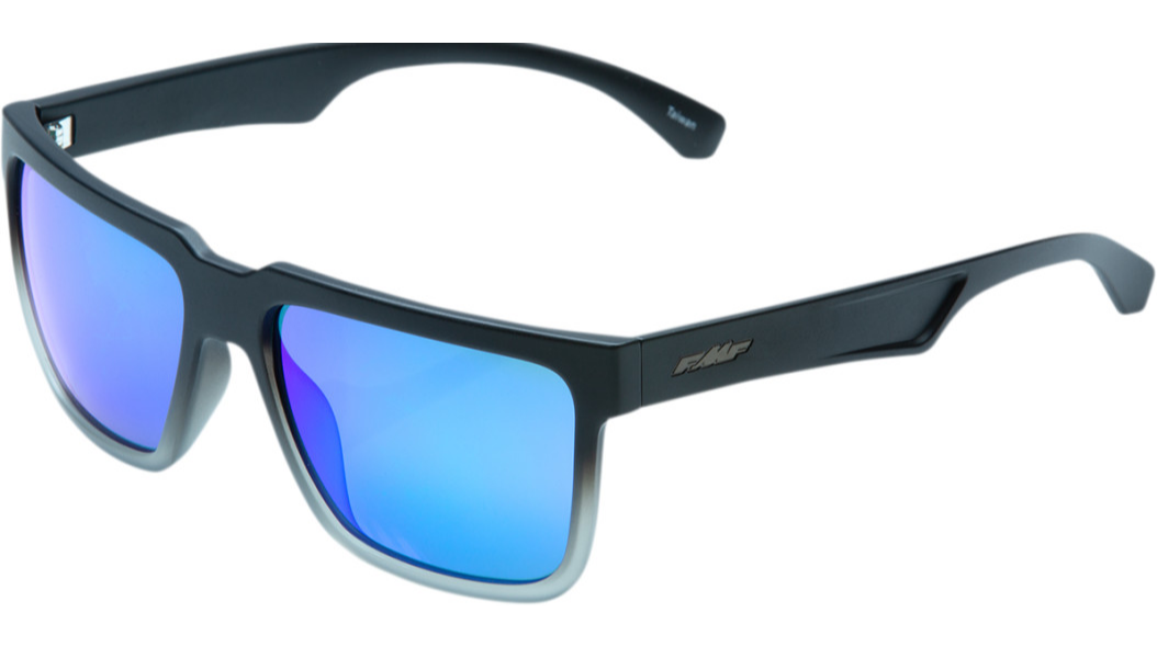 FMF The Don Sunglasses - Matte Black Fade - Blue Mirror Lens F-61506-250-01