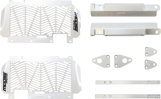 Moose Offroad Billet Radiator Guards for Yamaha - Part 12-5019, Silver