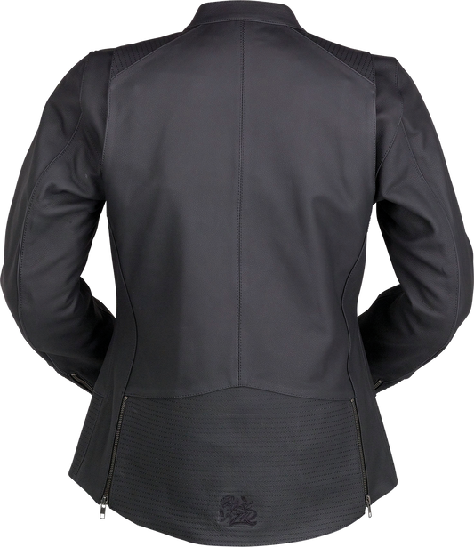 Z1R Women's Matchlock Leather Jacket in Black - Size XL (Part Number 2813-1029)