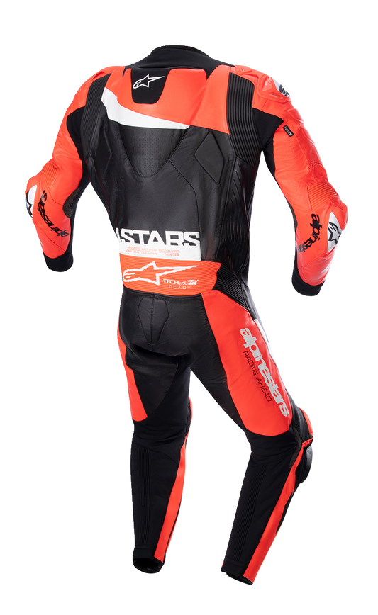 Alpinestars GP Plus v4 Leather Suit - Black/Red Fluo/White for US 40 / EU 50 - Model 3150523132150
