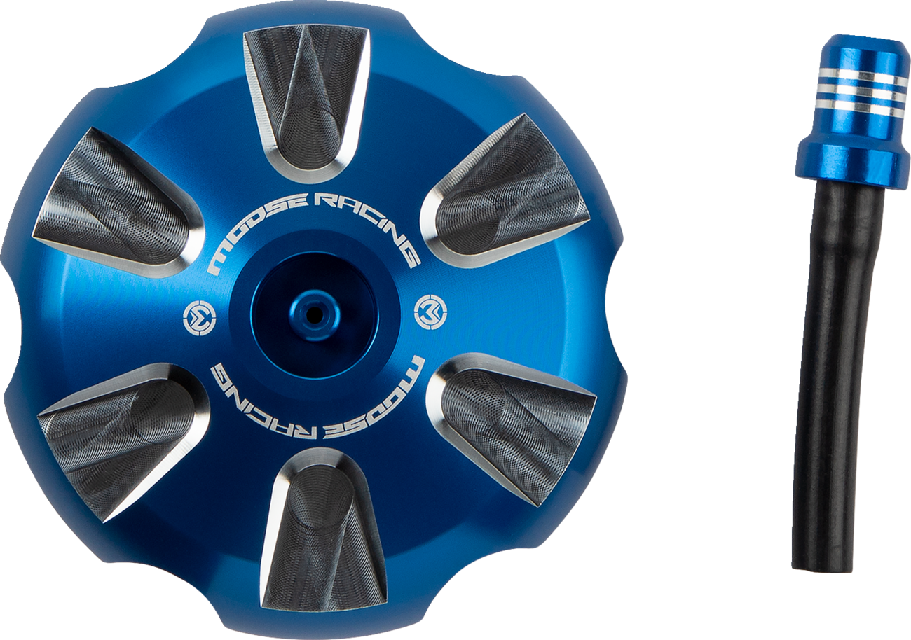 Moose Offroad Aluminum Gas Cap for Sherco T03-5116L - Blue OEM Replacement